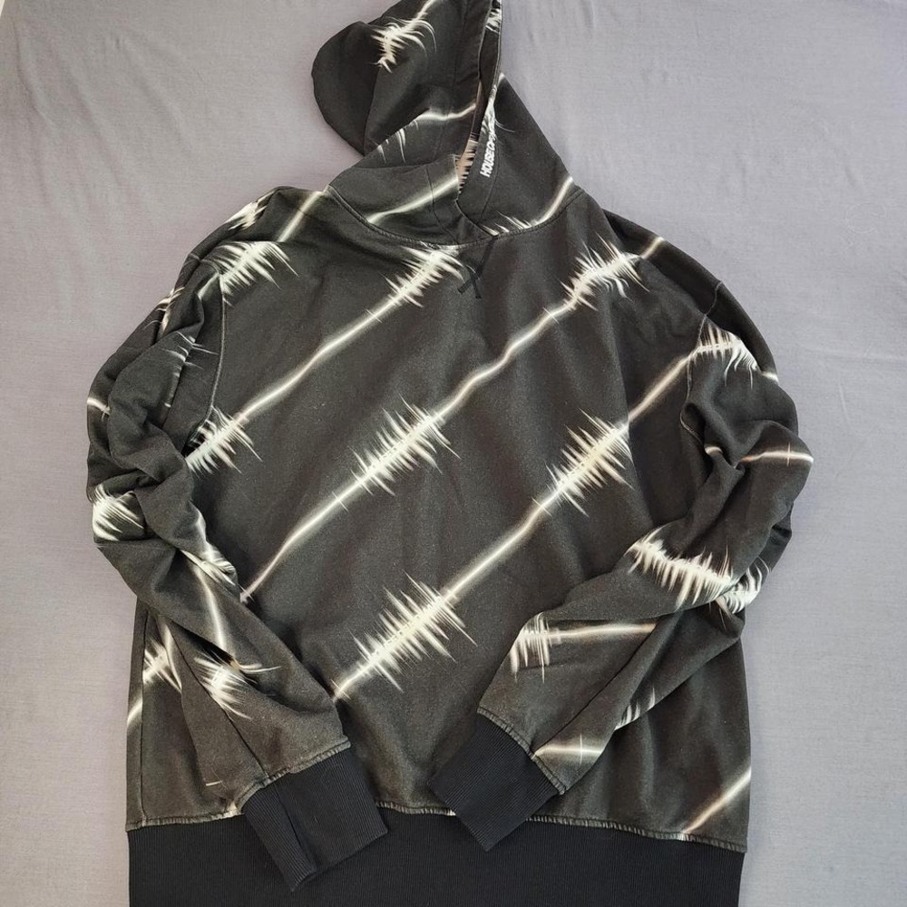 House of Holland Urban Outfitters black and white allover print‎ hoodie